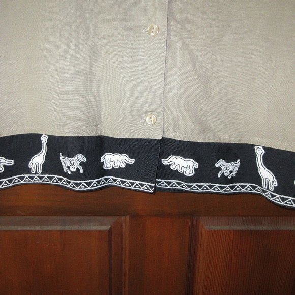 Small Tan Short Sleeve Blouse by MARLA KIM. - Picture 2 of 4